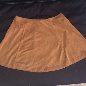 Brown Faux Suede Skirt- NEVER WORN